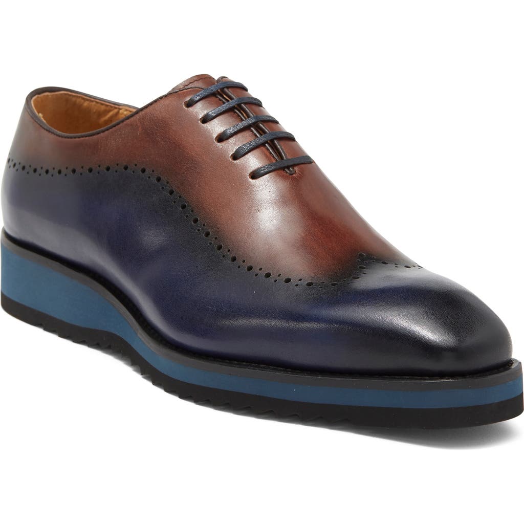 Maison Forte Palomar Oxford In Navy/brown