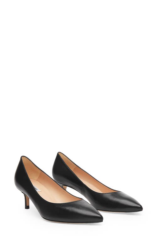 LK Bennett Audrey Pointed Toe Kitten Heel Pump Black at Nordstrom,