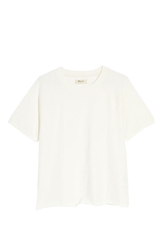 Madewell Bella Softfade Cotton Crop T-shirt In Lighthouse