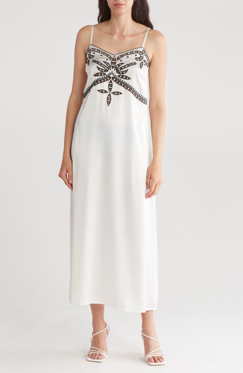 Eyelet Embroidered Midi Dress