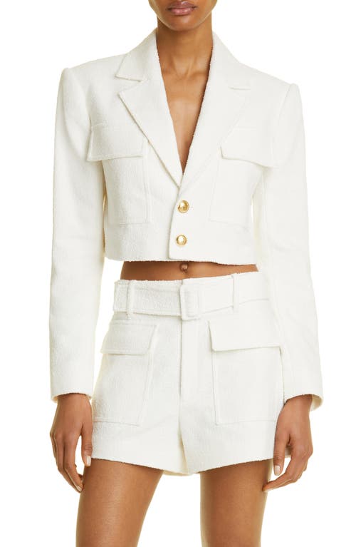 A.L.C. A. L.C. Banks Stretch Cotton Crop Jacket in White