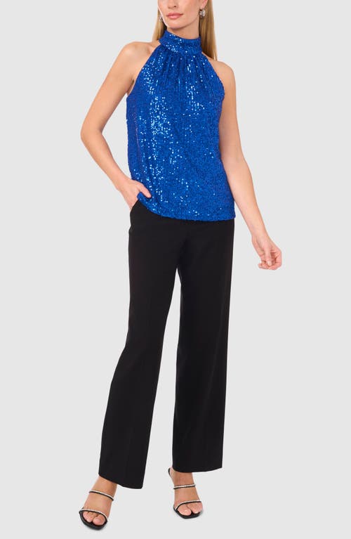 Shop Halogenr Halogen(r) Halter Neck Sequin Top In Twilight Blue