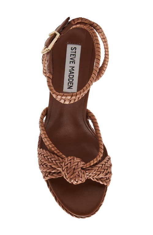 Shop Steve Madden Ibiza Ankle Strap Platform Sandal In Cognac