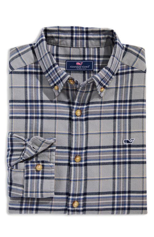 Shop Vineyard Vines Plaid Whale Flannel Button-down Shirt In Ultimate Gray Plaid