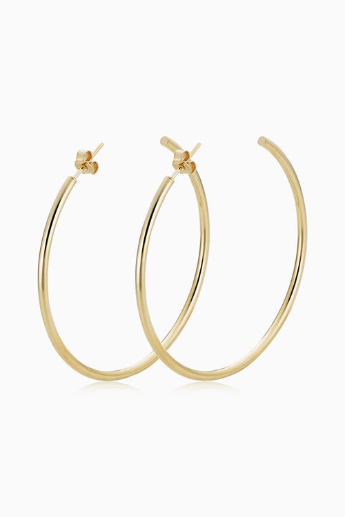 ORADINA ORADINA 14K GOLD SICILY LARGE HOOPS