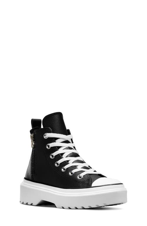 Converse Kids' Chuck Taylor All Star Lugged High Top Sneaker Black/White at Nordstrom