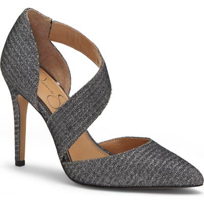Jessica Simpson Pintra Leopard Print Pointed Toe Pump- Grey