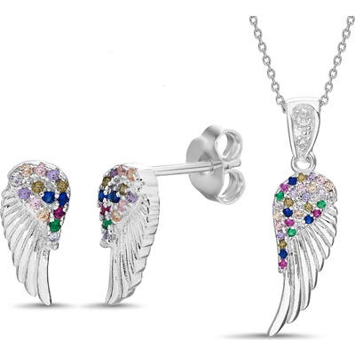 Lesa Michele Wing Earrings & Necklace Set