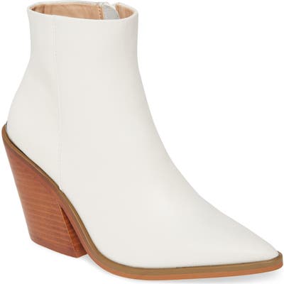 Steve Madden Charleen Block Heel Bootie, White