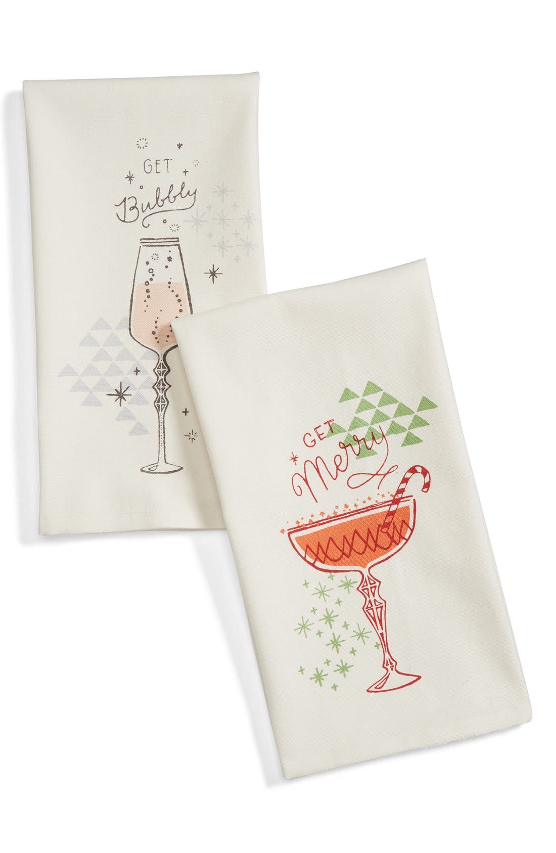 Nordstrom at Home Get Bubbly Set of 2 Dish Towels Nordstrom