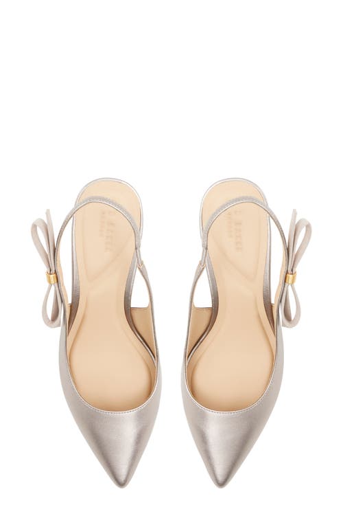 Ted Baker London Janie Bow Slingback Pointed Toe Pump In Bronze