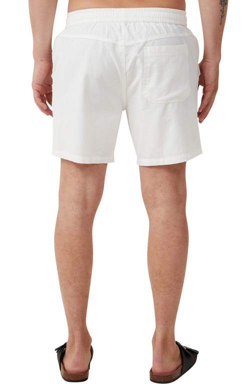 Shop Cotton On Easy Cotton Blend Drawstring Shorts In Ecru Embroidery