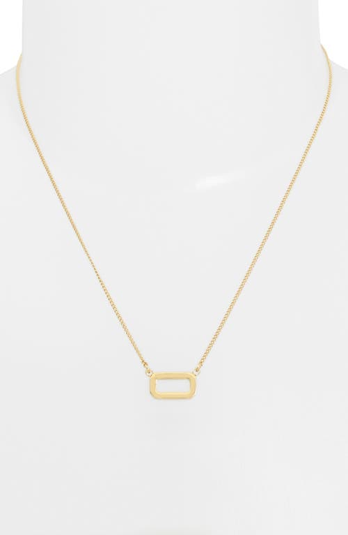 Shop Allsaints Hexagon Pendant Necklace In Gold