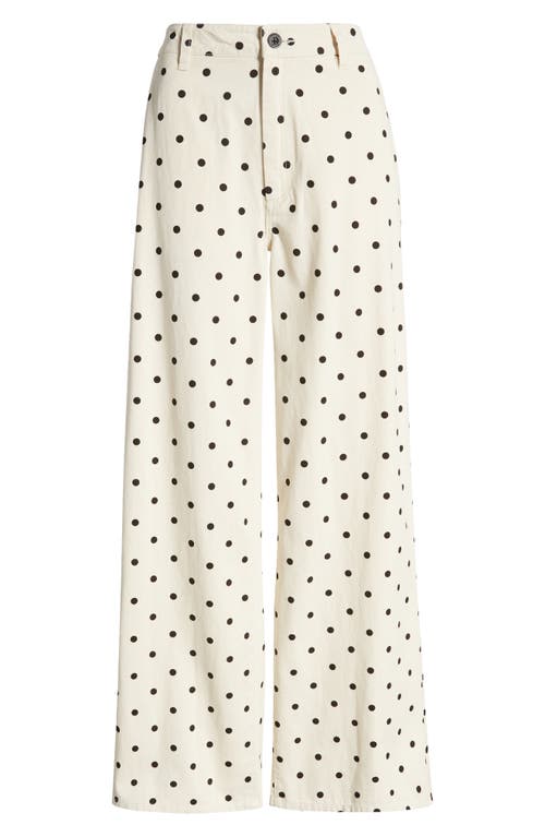 Victory High Waist Wide Leg Cotton Pants in Natural