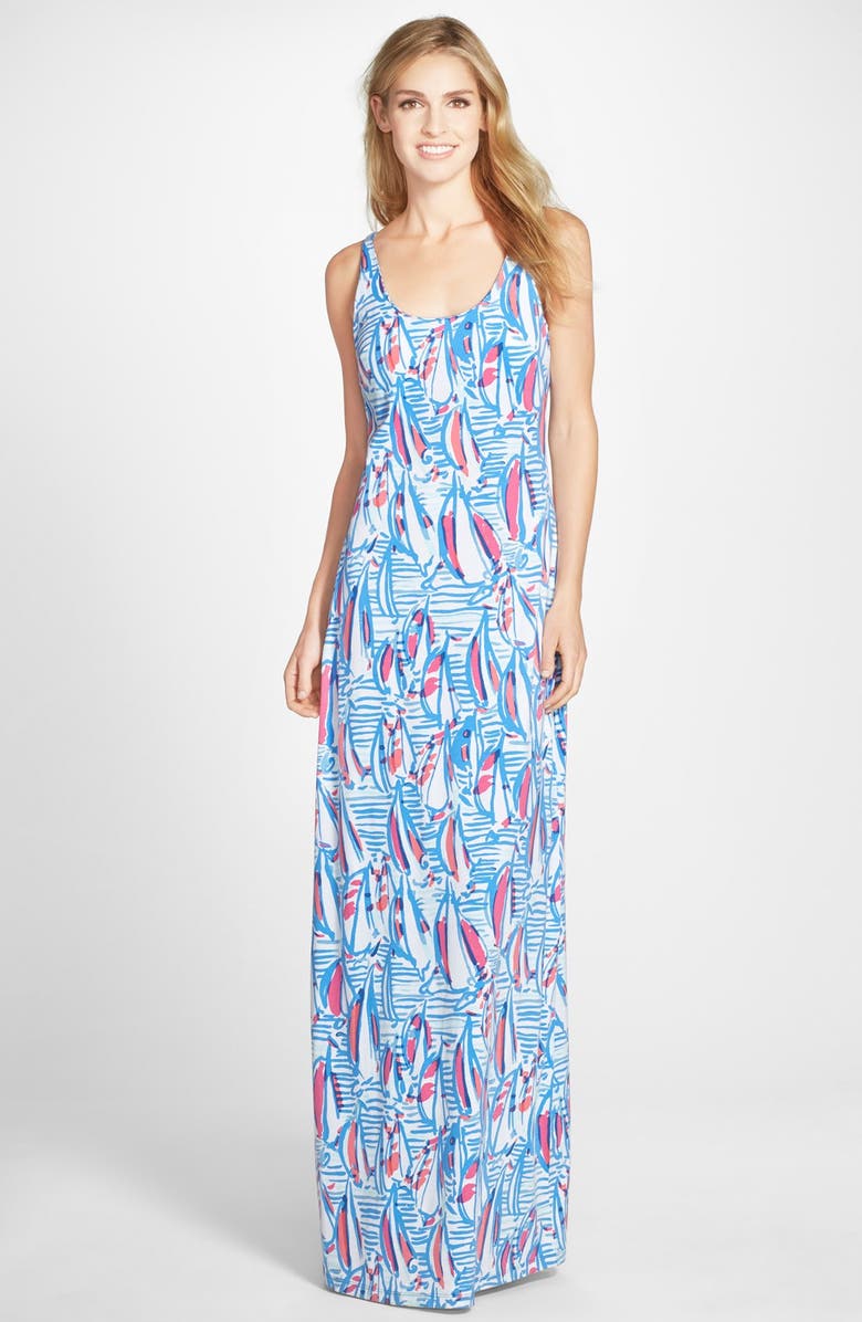 Lilly Pulitzer® 'Palm' Bow Back Print Maxi Dress | Nordstrom
