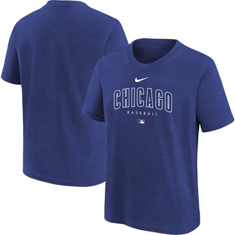 Girls Youth 5th & Ocean by New Era Royal Chicago Cubs Striped V