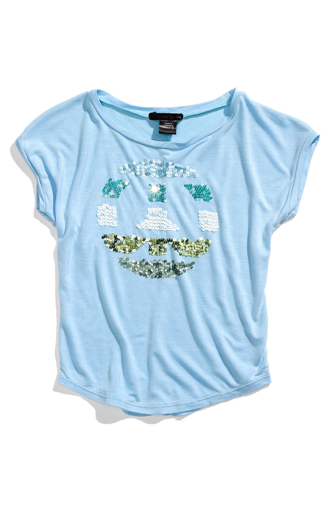 Flowers by Zoe Sequin Ombré Peace Sign Top (Little Girls) Nordstrom
