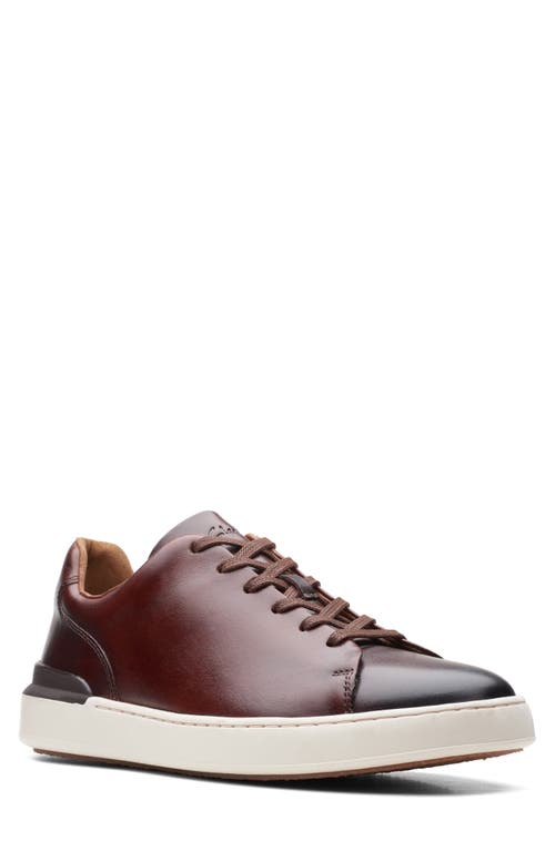 Clarks(r) Court Lite Sneaker in Dark Tan Leather at Nordstrom, Size 7