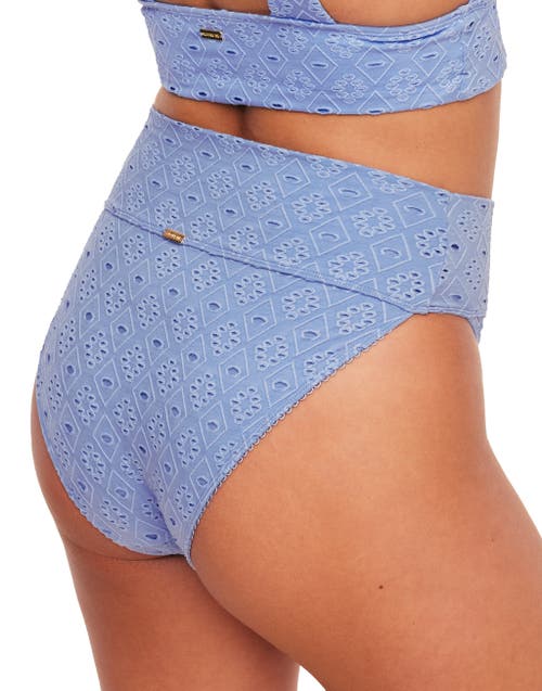 Shop Adore Me Madelaine Swimwear High-waisted Bikini Bottom In Medium Blue