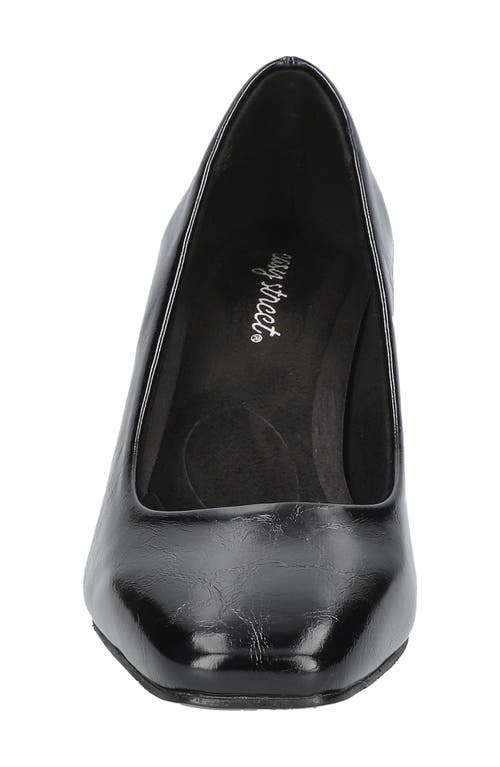 Shop Easy Street Poet Pump In Black Crinkled Patent