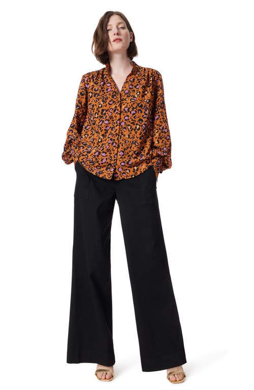 Dee Ocleppo Print Washed Satin Shirt In Sugar Almond