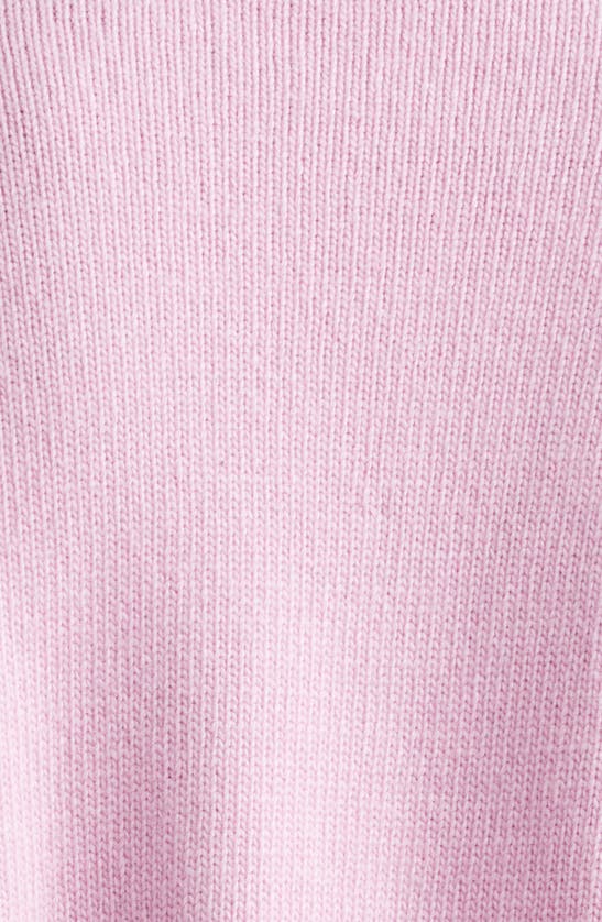 Shop Alexander Wang Embossed Logo Crop Cotton & Wool Cardigan In Light Pink