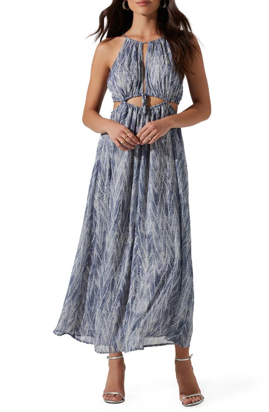blue striped dress h&m RAVEN BLUE SNAKE DRESS – White Cherry Boutique main image 0
