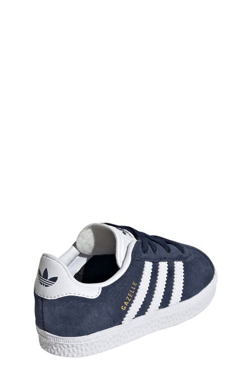 Shop Adidas Originals Adidas Kids' Gazelle Sneaker In Collegiate Navy/white