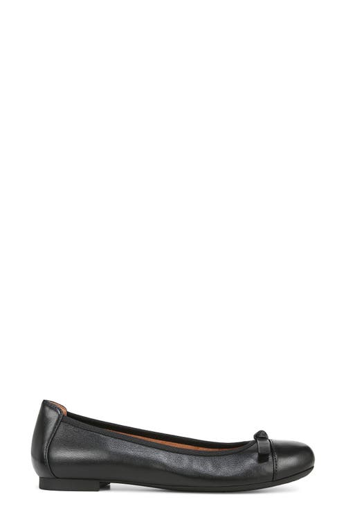 Vionic Amorie Flat In Black Leather