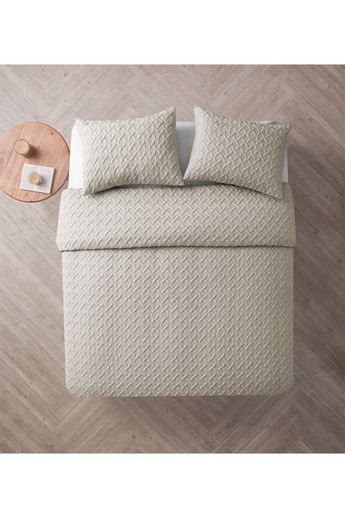 Vcny Home Nina Embossed Comforter Set In Taupe