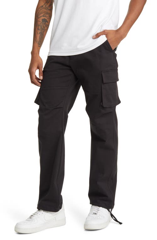 Basic Gabardine Cargo Pants in Black