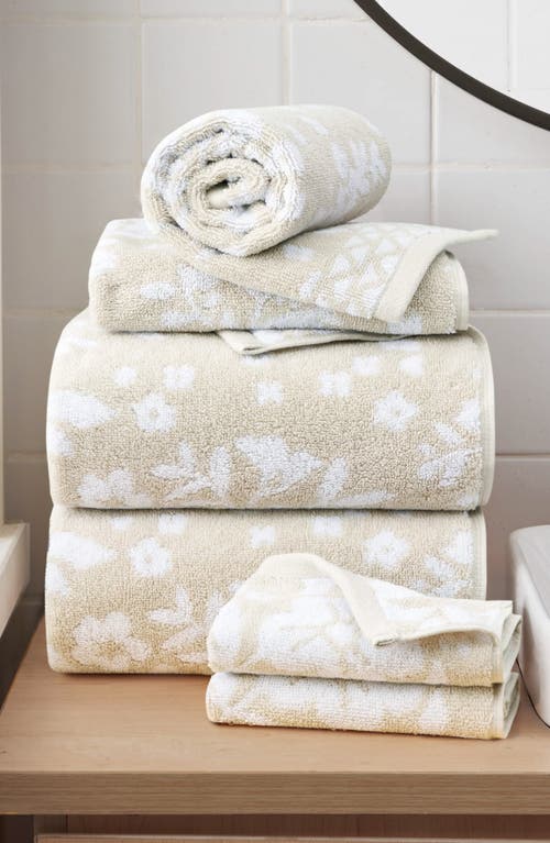 Lucky Brand Folk Floral 6-piece Assorted Towels In Beige Taupe