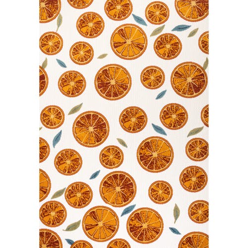 Jonathan Y Aranciata Citrus Slice High-low Indoor/outdoor Area Rug In Orange/cream