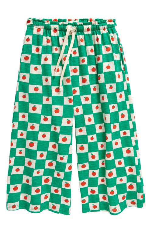 Bobo Choses Kids' Tomato Checkerboard Organic Cotton Culottes Off White/green at Nordstrom, Y