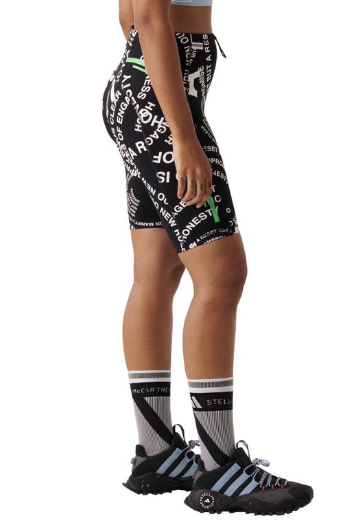 Shop Adidas By Stella Mccartney Truecasuals Scuba Bike Shorts In White/black