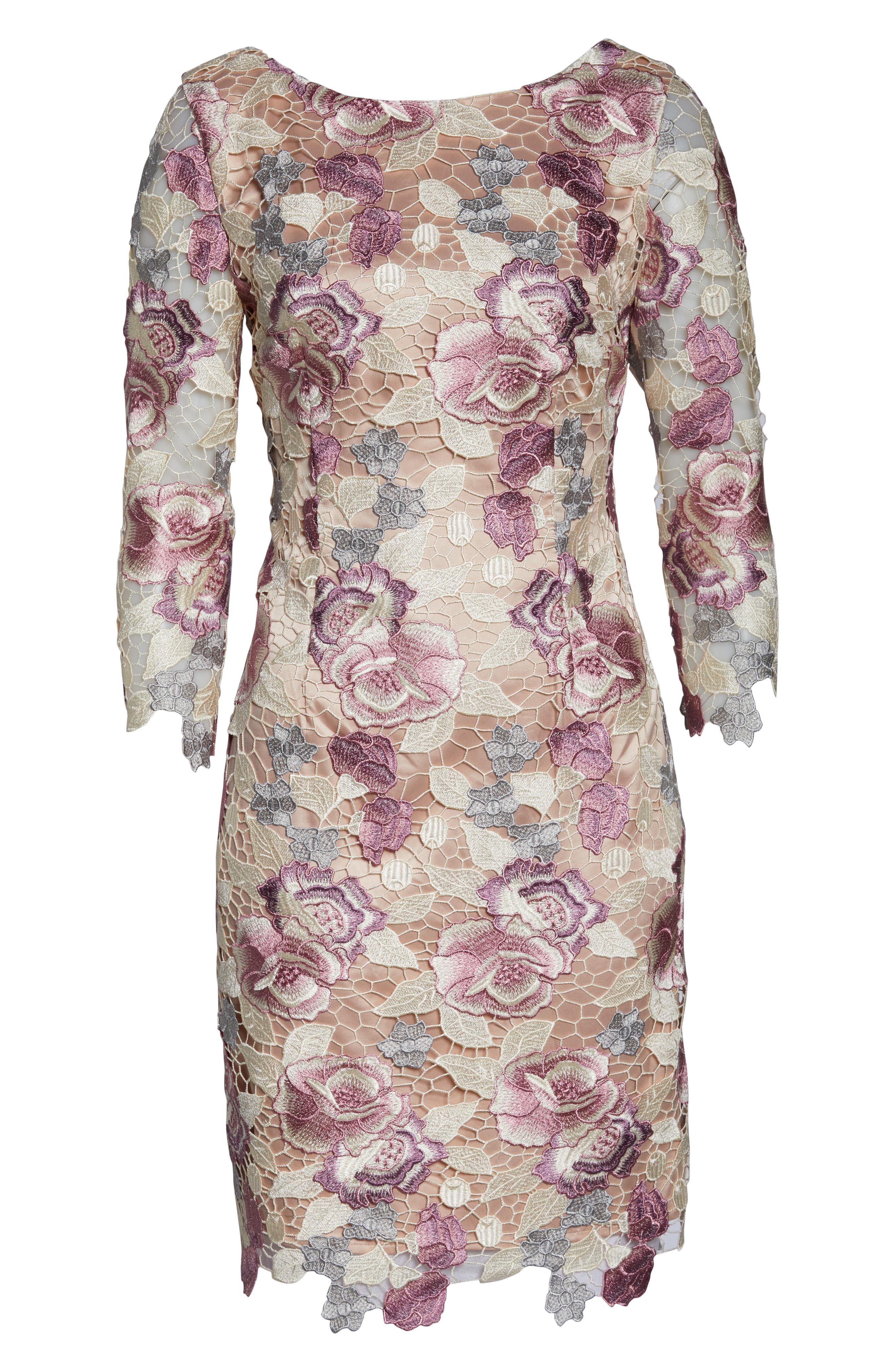 eliza j embroidered sheath dress