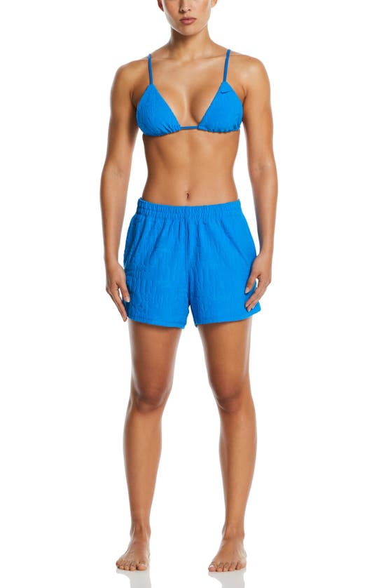 Shop Nike Retro Flow Cover-up Shorts In Photo Blue