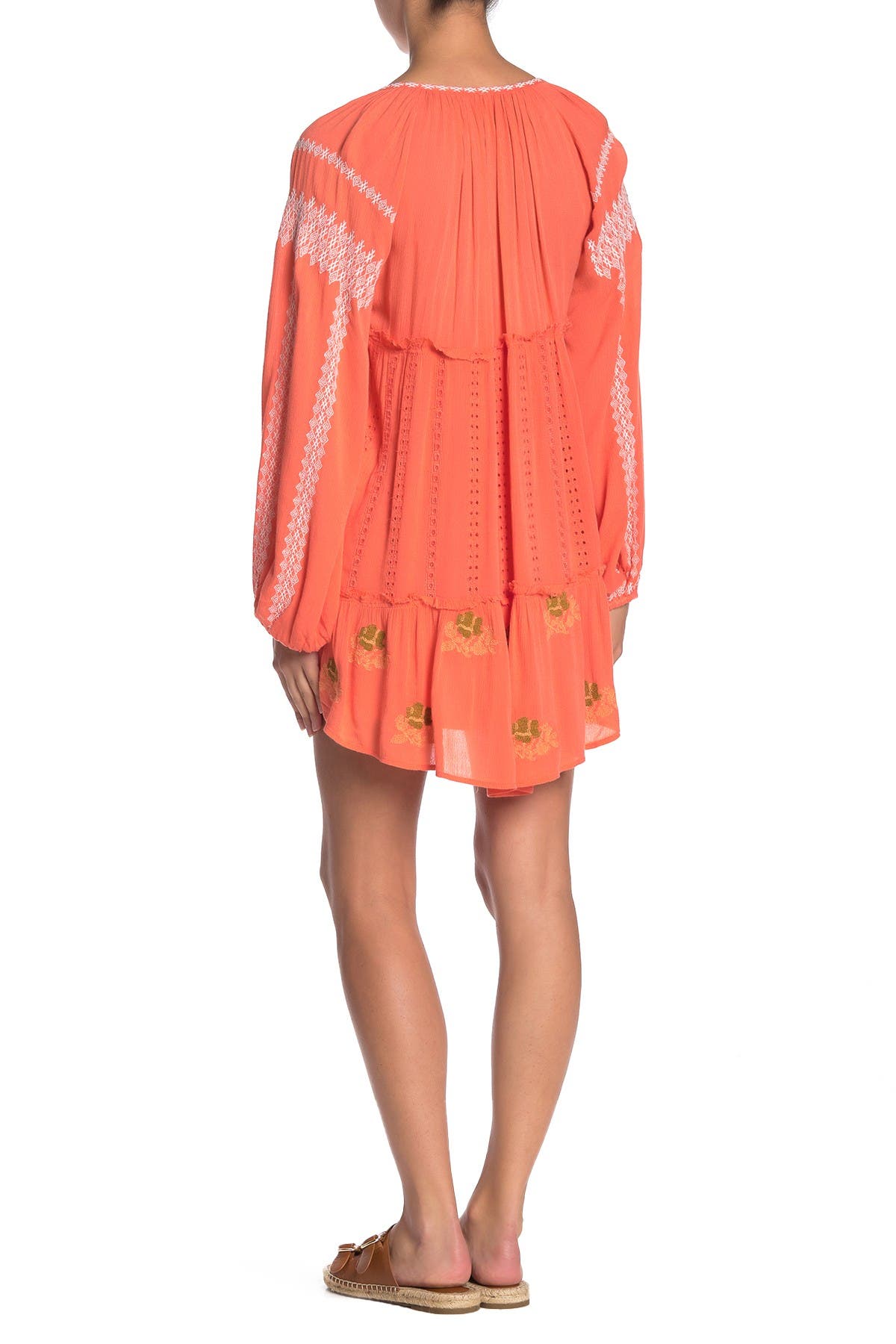 wild horses embroidered mini dress