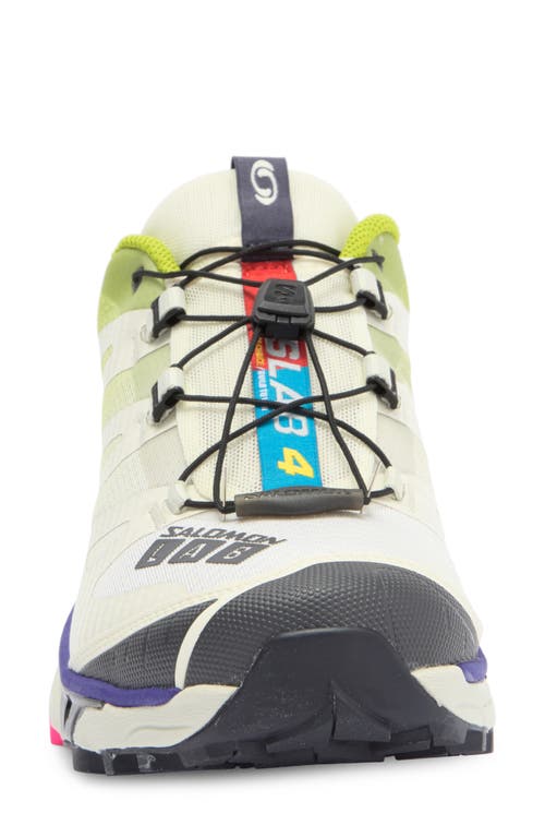 Salomon Green & White Xt-4 Og Sneakers In Vanilla Ice/dark Citron
