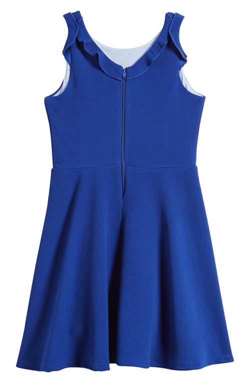 royal blue sleeveless skater dress Selfie Ready Cut Out High Slit Midi Skater Dress