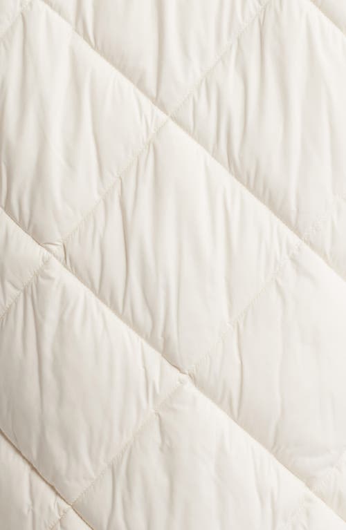 Shop Sam Edelman Hooded Quilted Coat In Modern Ivory