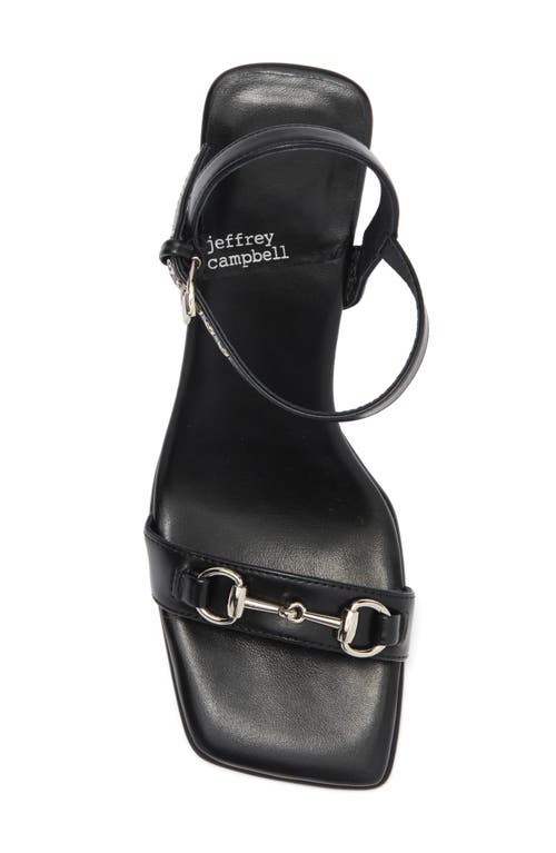 Jeffrey Campbell Keepz Bit Strap Sandal In Black Silver