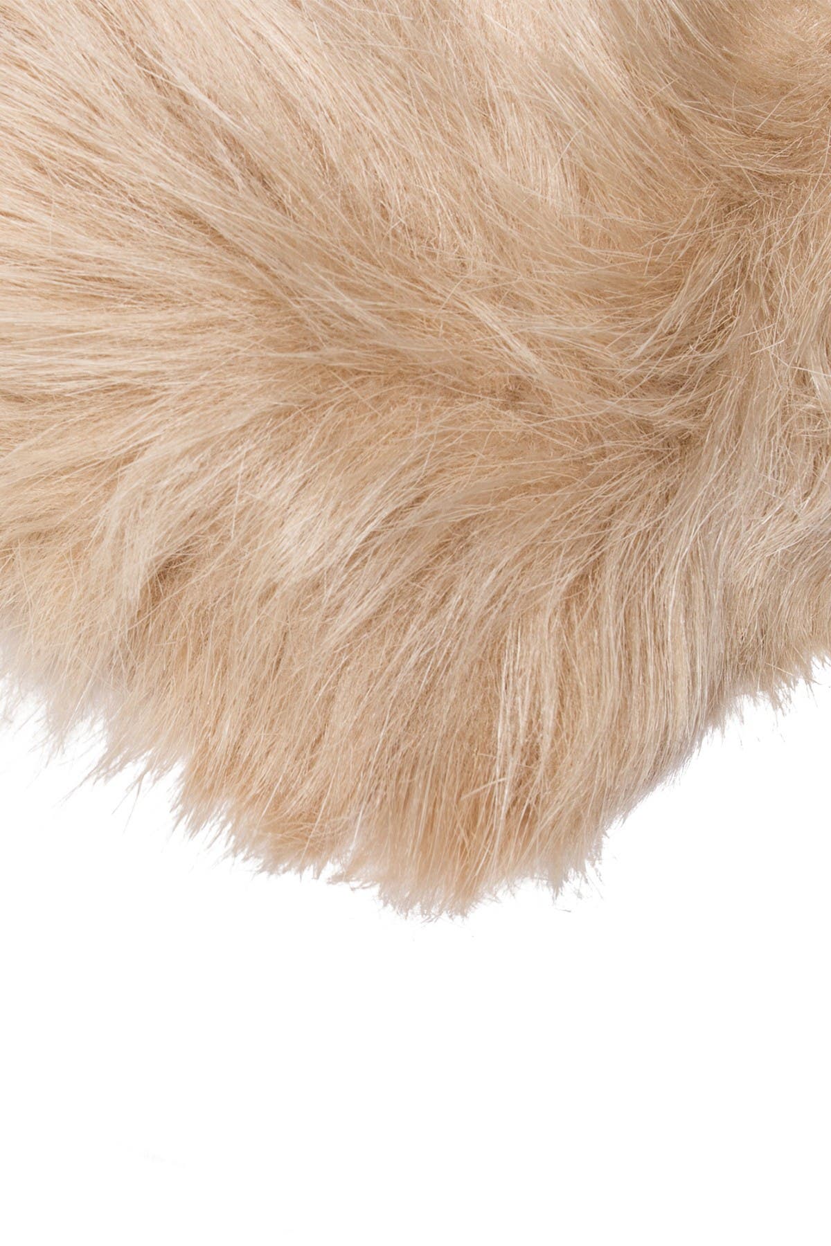 Luxe Faux Fur Hudson Rectangular Rug In Brown
