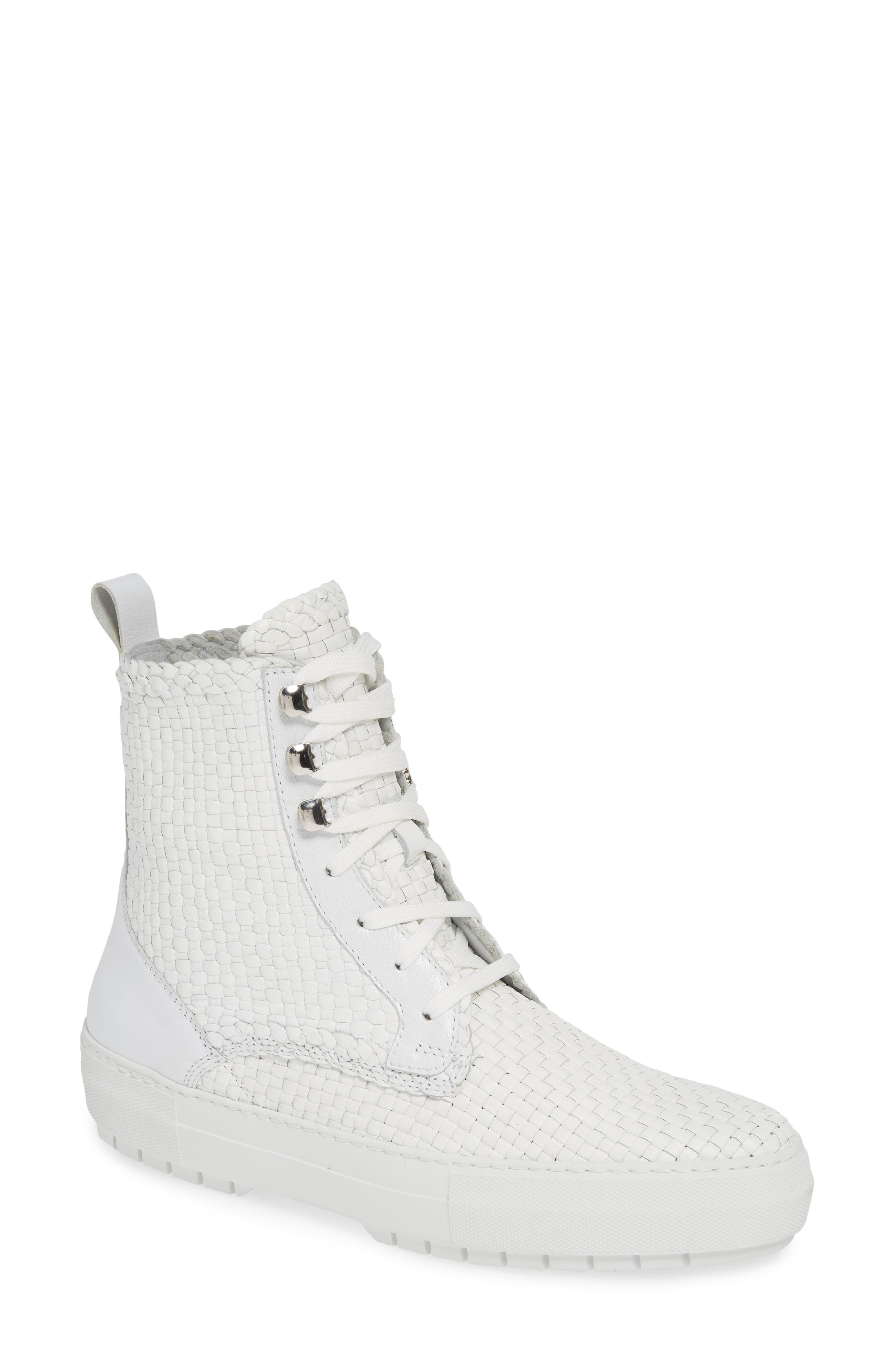 Aquatalia Tess Woven Boot, White