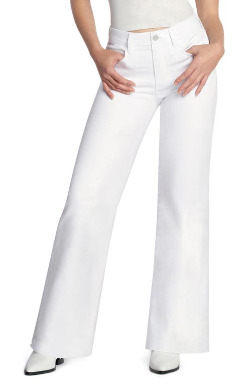 HINT OF BLU Happy Anchor High Waist Wide Leg Jeans Sailor White at Nordstrom,