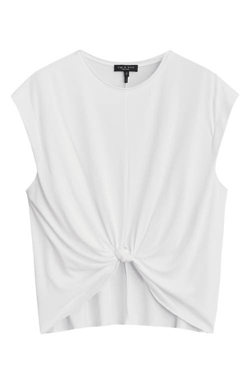 Shop Rag & Bone Jenna Knotted Muscle Tee In White
