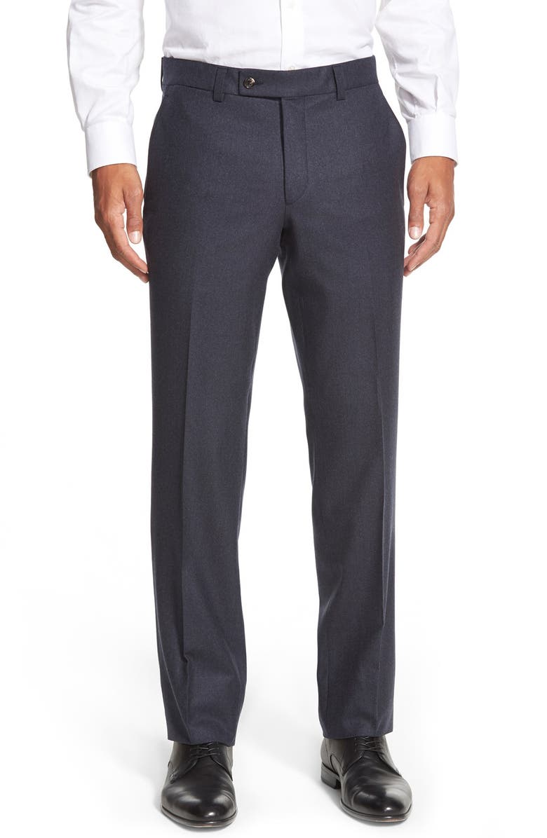 Ted Baker London 'Frobisher' Flat Front Solid Wool Trousers | Nordstrom