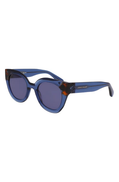 LONGCHAMP LONGCHAMP HERITAGE 49MM SMALL ROUND SUNGLASSES