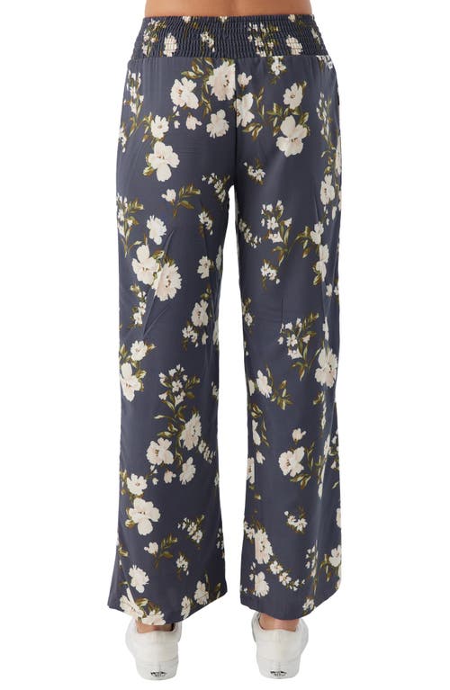 Shop O'neill Kids' Tommie Floral Smocked Waist Pants In Periscope