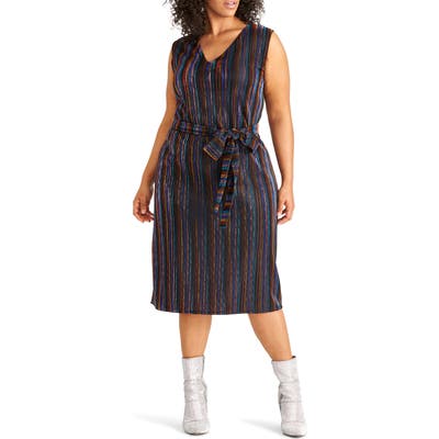 Plus Size Rachel Rachel Roy Erma Midi Shift Dress, Black